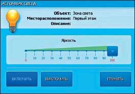 Рис. 4. Диалог управления источником света